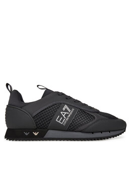 EA7 Emporio Armani: Серые кроссовки 