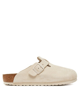 Birkenstock: Белые сабо  Boston
