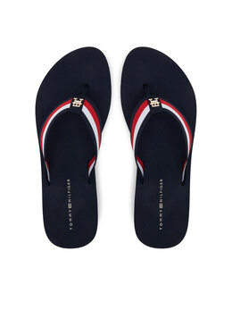 Tommy Hilfiger: Синие шлёпанцы  TH