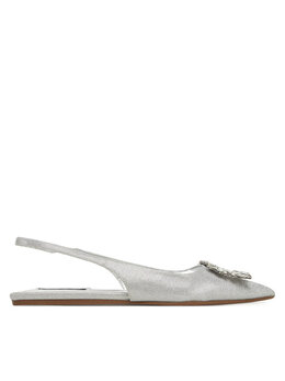 Steve Madden: Серебристые сандалии 