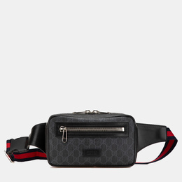 Gucci: Чёрная сумка  GG Supreme