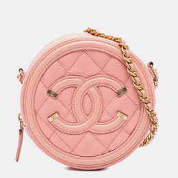 Chanel: Розовая сумка через плечо 