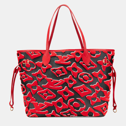 Louis Vuitton: Чёрная сумка-шоппер  Neverfull MM