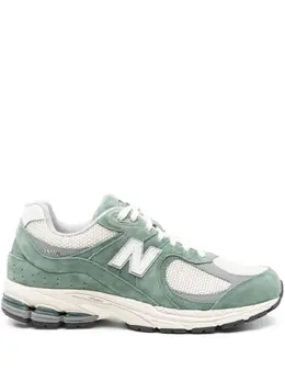 New Balance: Зелёные кроссовки  2002R