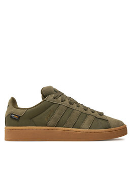 Adidas: Зелёные кроссовки  Campus