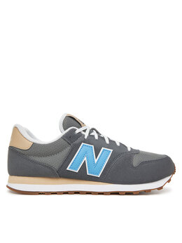 New Balance: Серые кроссовки 