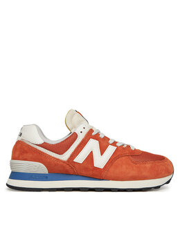 New Balance: Оранжевые кроссовки 