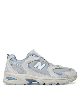 New Balance: Серые кроссовки 