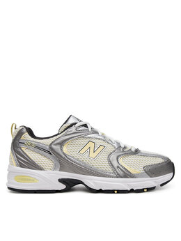 New Balance: Серебристые кроссовки 