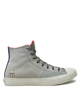 Converse: Серые кроссовки  Chuck Taylor All Star