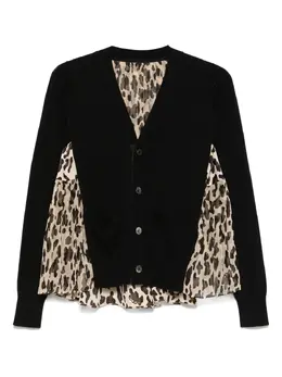 sacai: Чёрный кардиган 