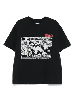 RHUDE: Чёрная футболка 