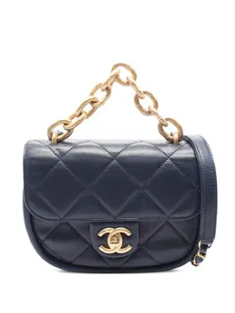 CHANEL Pre-Owned: Синяя сумка 