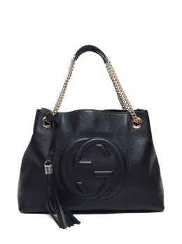 Gucci Pre-Owned: Чёрная сумка-шоппер 