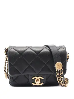 CHANEL Pre-Owned: Чёрная сумка 