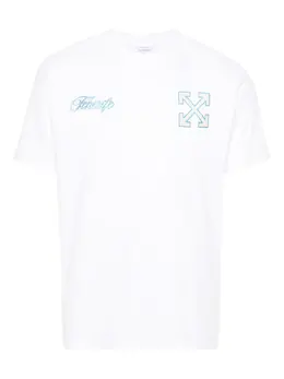 Off-White: Белая футболка 