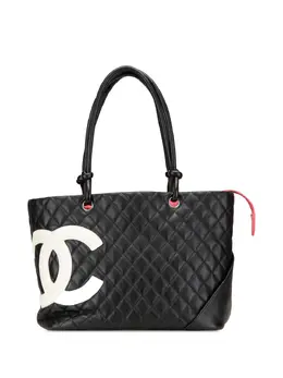 CHANEL Pre-Owned: Чёрная сумка-шоппер 