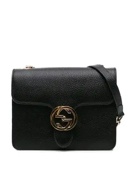 Gucci Pre-Owned: Чёрная сумка через плечо 