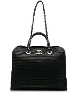 CHANEL Pre-Owned: Чёрная сумка-шоппер 