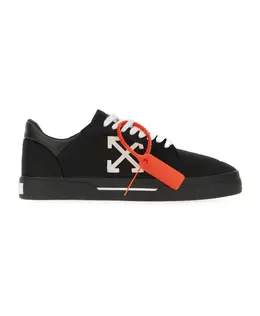 Off White: Чёрные кроссовки 