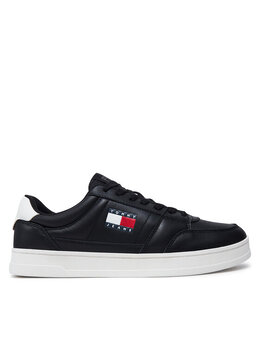 Tommy Jeans: Чёрные кроссовки 