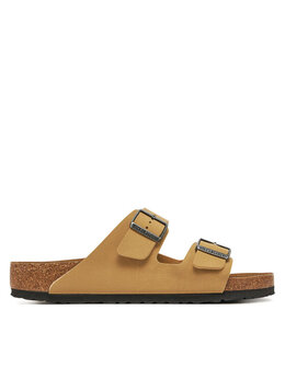 Birkenstock: Бежевые сабо  Arizona Birko Flor