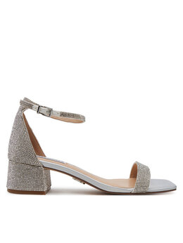Steve Madden: Серебристые сандалии 