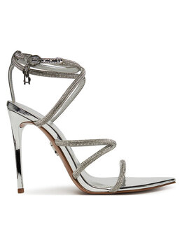 Steve Madden: Серебристые сандалии 