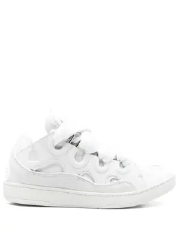 Lanvin: Белые кроссовки  Curb