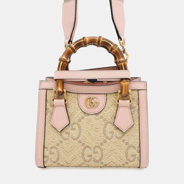 Gucci: Бежевая сумка-шоппер  Bamboo