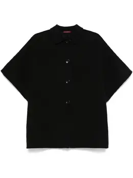 Gucci: Чёрное пальто  GG
