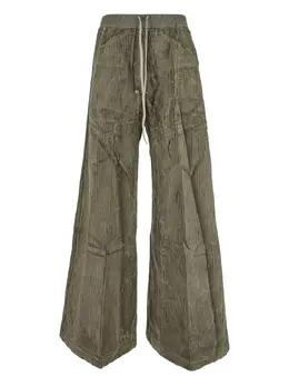 Rick Owens DRKSHDW: Зелёные брюки 