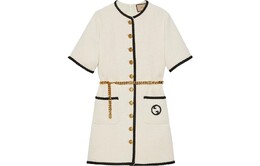 Gucci: Бежевое платье 