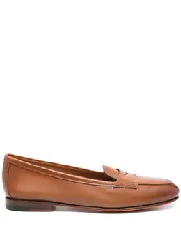Santoni: Коричневые лоферы 