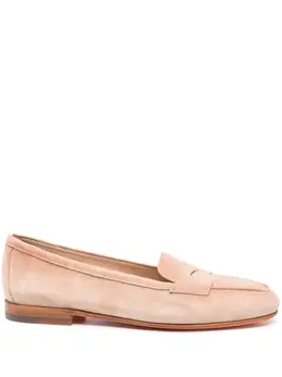 Santoni: Бежевые лоферы 
