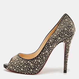 Christian Louboutin: Чёрные босоножки 