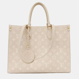 Louis Vuitton: Бежевая сумка 