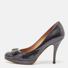 Salvatore Ferragamo: Тёмные туфли  Vara Bow