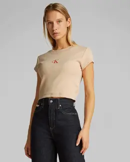 Calvin Klein Jeans: Розовая футболка 