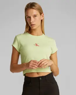 Calvin Klein Jeans: Зелёная футболка 