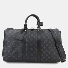 Louis Vuitton: Чёрная сумка  Keepall