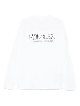 Moncler: Белая футболка 