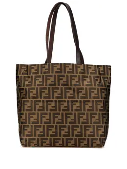 Fendi Pre-Owned: Коричневая сумка-шоппер 