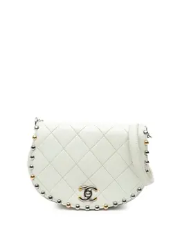 CHANEL Pre-Owned: Белая сумка через плечо 