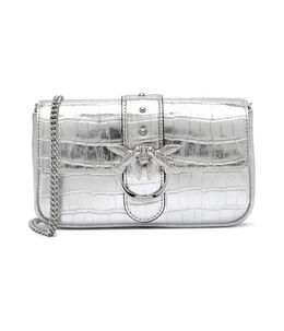Pinko: Серебристая сумка 