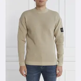 Calvin Klein: Бежевый свитер 