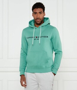 Tommy Hilfiger: Зелёная толстовка 