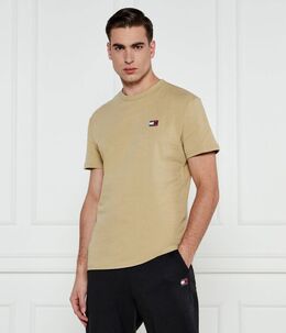 Tommy Jeans: Бежевая футболка 