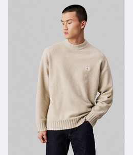 Calvin Klein Jeans: Бежевый свитер 