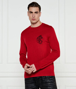 Armani Exchange: Красный свитер 